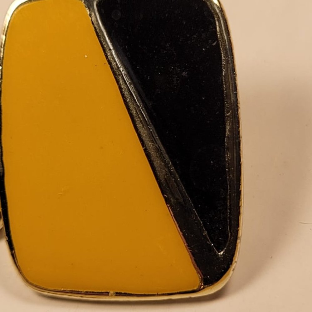 80s Mod Vintage Earrings - Picture 2 of 4